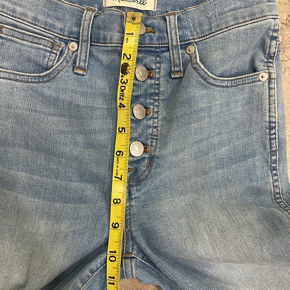 Madewell 10 in High Rise Skinny Jeans Exposed Button Fly M5327 Sz 25 - Picture 12 of 14